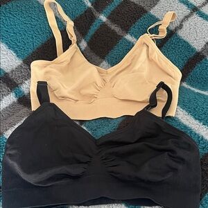 Hofish nursing bras Black and Tan Bralette Duo